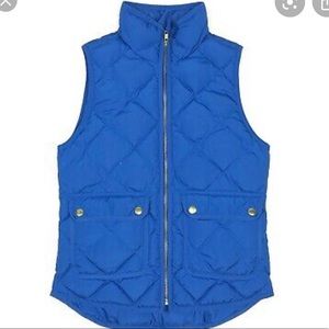 J Crew Down Puffer Vest (Royal Blue)